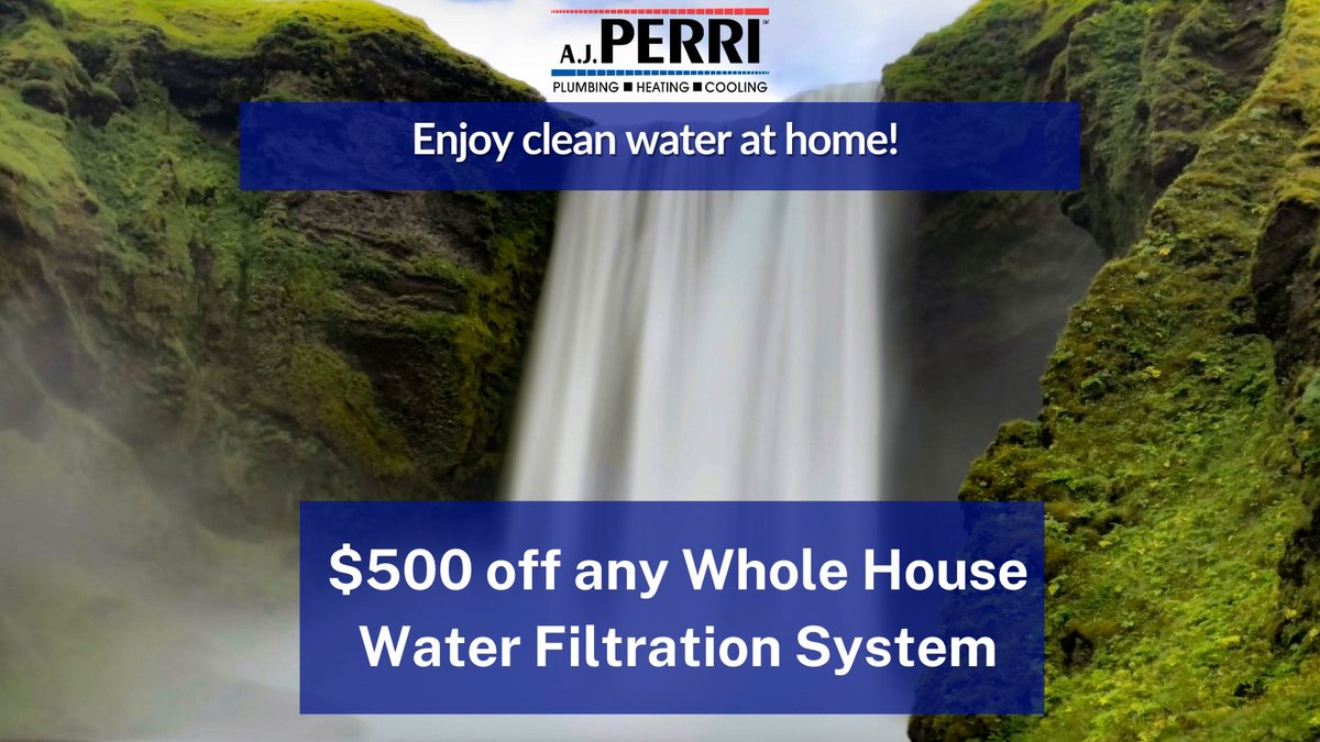 Does the taste of your tap water turn you off? Invest in a whole house water filtration system, and you'll be enjoying refreshing goodness. Even better? Save $500 now! bit.ly/3xSuBXj