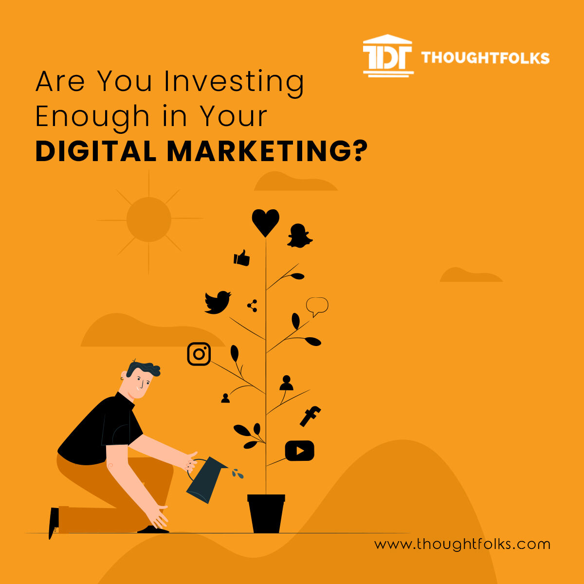 Strategically investing in #digitalmarketing is crucial for your business growth. Doing it with the right #partner is even more crucial for the success of your digital marketing initiatives. Contact us today to fuel your growth: thoughtfolks.com

#growthpartner