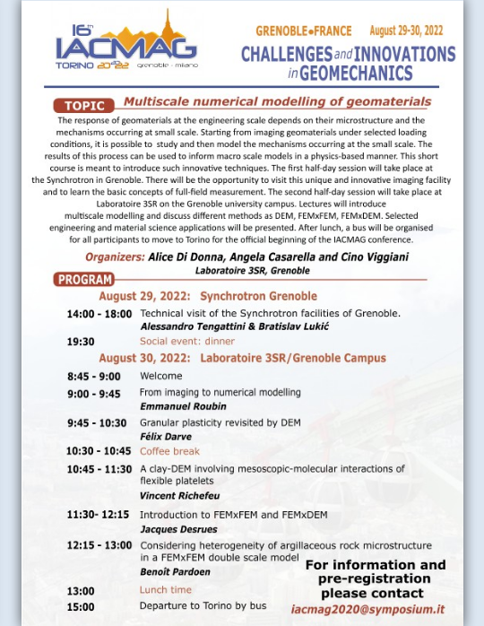 shah_f1's tweet photo. Are you interested in advanced multi-scale modelling approaches of #geomaterials?
Don't miss the satellite course of the IACMAG conference that will take place in #Grenoble on the 29th to 30 th August! #3sr
https://t.co/sPgiJJ55hH https://t.co/7oxlpcTC4R