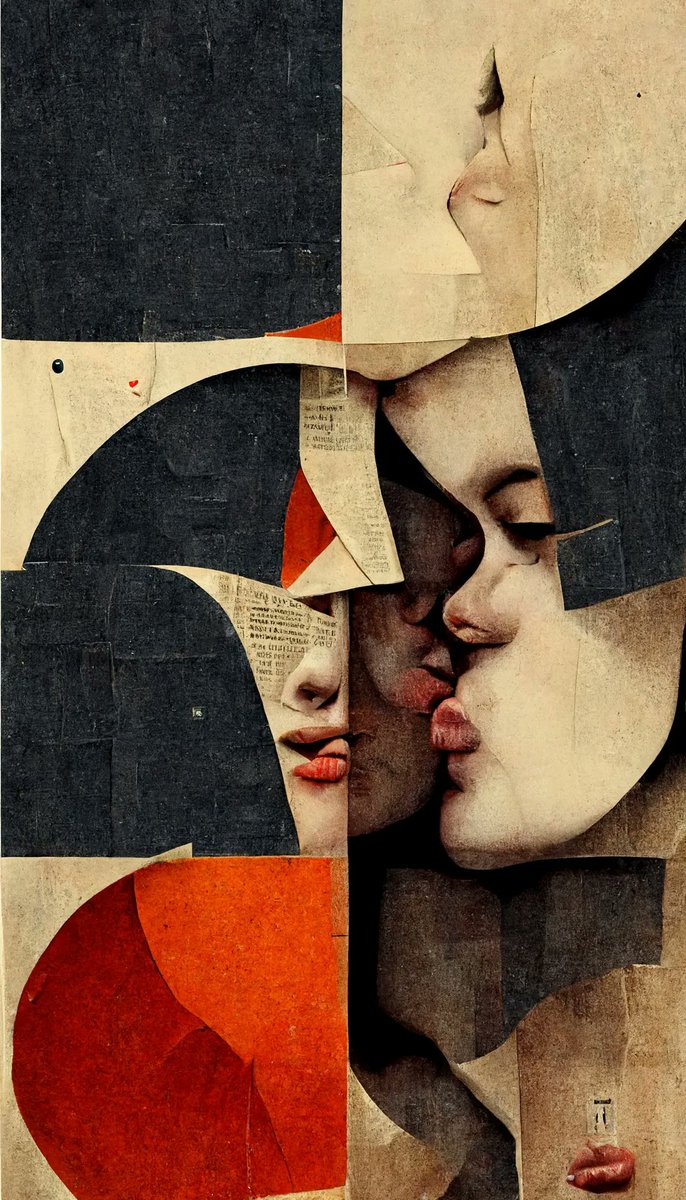 Today: deepen into #love #collage #papercut

👉Follow on IG @zeroskillszero

#notart #midjourney #midjourneyai #midjourneyart #generative #generativeart #aiart #art #abstractart #ai #aiartist #contemporaryart #artificialintelligence #artandtechnology #artoftheday #artwork