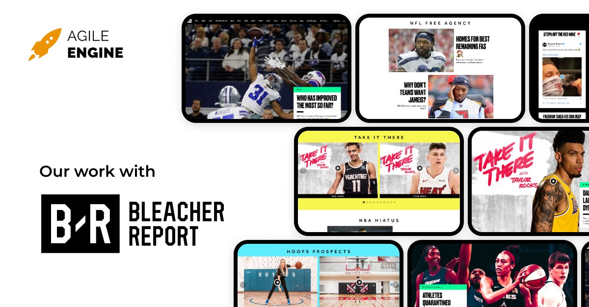 agileengine's tweet image. From enhancing mobile UX for 60+ million monthly viewers to unlocking new insights into the user behavior via data aggregation tools — see how the AgileEngine team’s assistance accelerated business success for Bleacher Report 👉 bit.ly/3PzEPm8