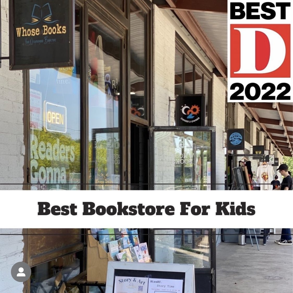 whosebooks's tweet photo. Itโs started with an idea to change book access in our neighborhoodโฆ..and today we celebrate winning @dmagazine BEST BOOKSTORE FOR KIDS by . Thank you Dallas for welcoming us with open arms #endbooksearts #whosebooks #americanbooksellers #indiefirst https://t.co/ppmYapL1vw