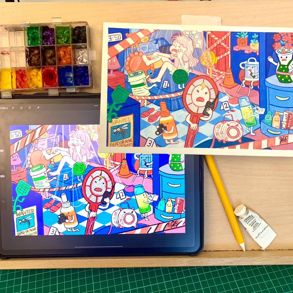 ambersungart's tweet image. Before going on to paper, I’ll make a few color combinations using procreate! It saves a lot of time👍
#procreate #colortesting #Illustrations