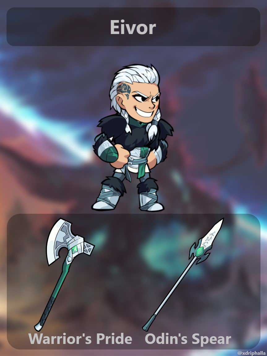 Driphalla on Twitter: "Eivor with Frozen Forest Color #brawlhalla # ...