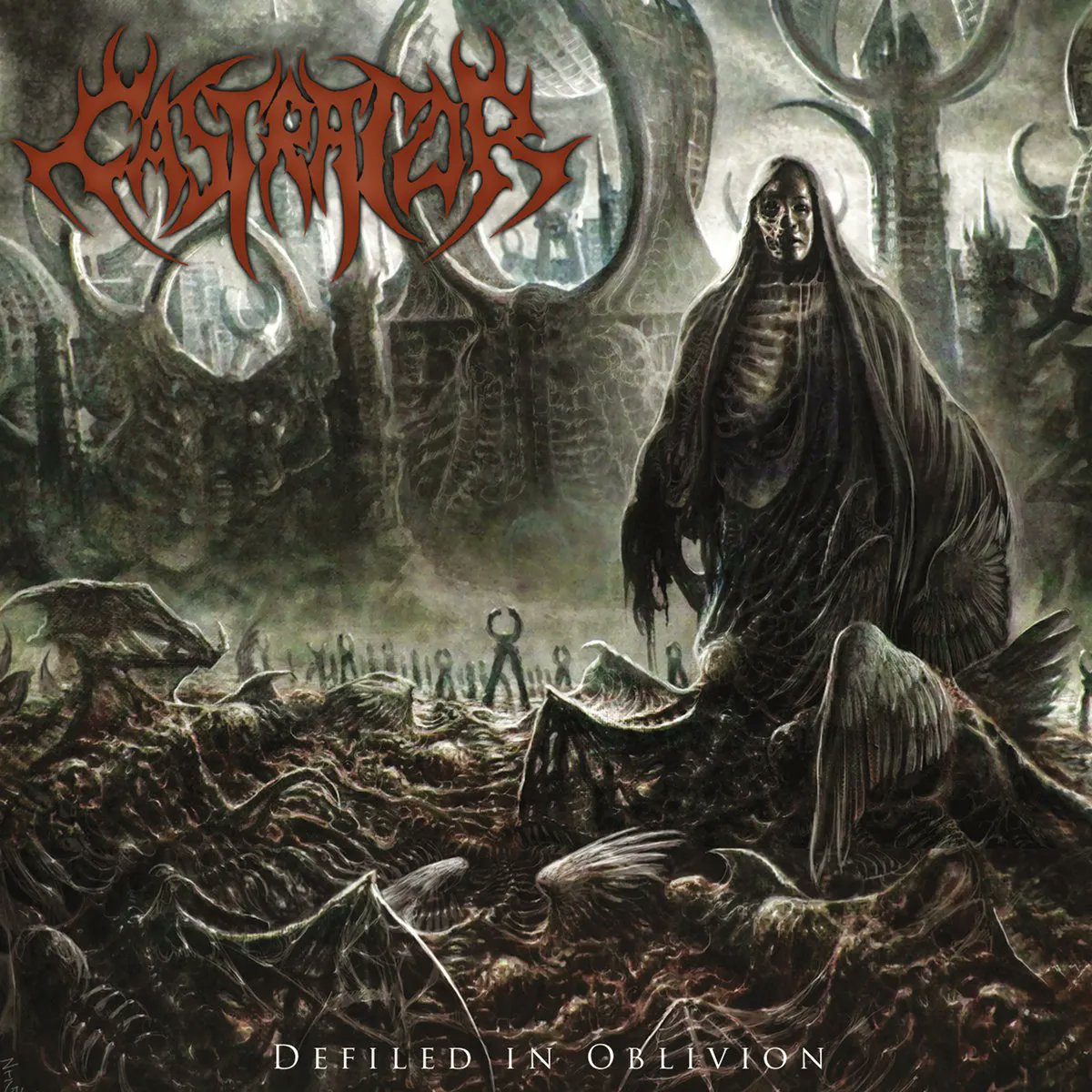 newmetalalbums1's tweet image. Death Metal maidens CASTRATOR released their debut album "Defiled in Oblivion" on July 22, 2022 via Dark Descent Records. What do you think of the debut effort?
#castrator #defiledinoblivion #deathmetal #oldschooldeathmetal #osdm #heavymetal #metalmusic #metal @DarkDescentRec