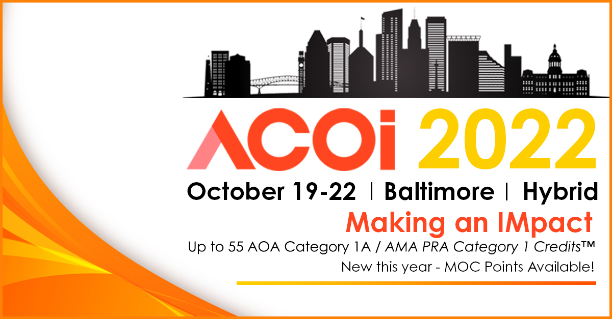 acoi_org's tweet photo. Reminder: The Early Bird discount for the #ACOI2022 Annual Convention &amp; Scientific Sessions ends 7/31. Register today! https://t.co/AvSH1pObYl

Join us in Baltimore 10/19-10/22 for learning opportunities like the in-person Point-of-Care Ultrasound (POCUS) training. @AOFDOgood https://t.co/SyKnhj5vhE