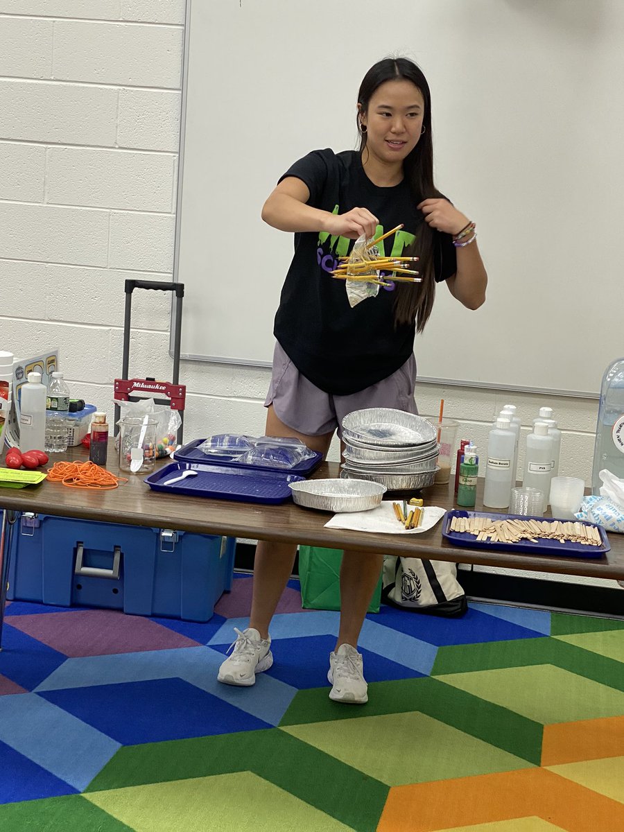 MariaZuffantim's tweet photo. “I love science!” It’s what I heard today during MAD Science! We learned how polymers and cross-linkers work together in slime. So cool! @rbpsEAGLES @rbbsummer #RBBisBIA @dwyer712 https://t.co/Rvx9bnNh72