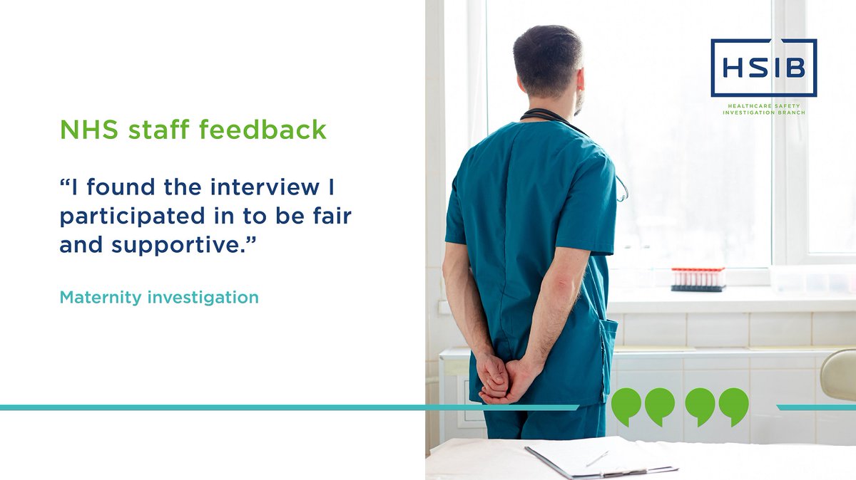 We really value the feedback that the people involved in our investigations share with us. Tell us what you think here >> hsib.org.uk/tell-us-what-y… #NHS #PatientSafety