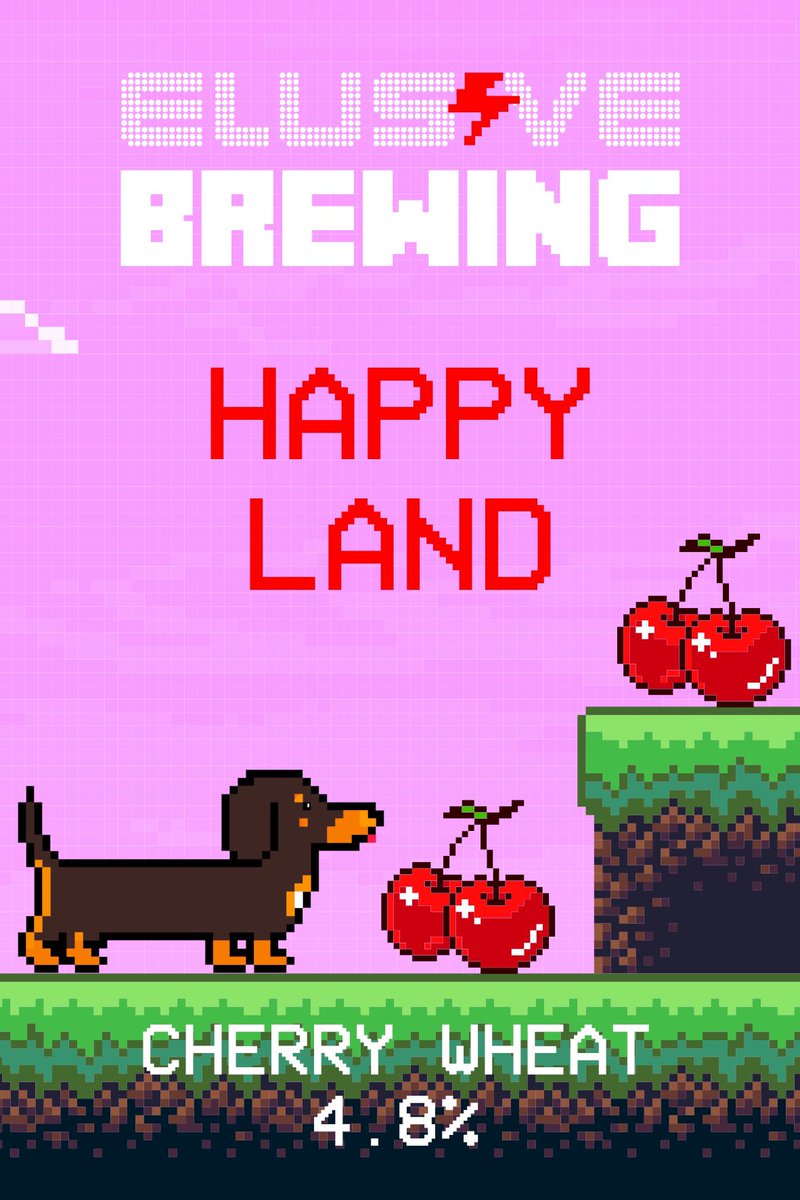New OTB (Cask) @ElusiveBrew Happy Land - Cherry Wheat Beer 4.8% abv #Vegan elusivebrewing.com/bottled-produc… @YorkBeer