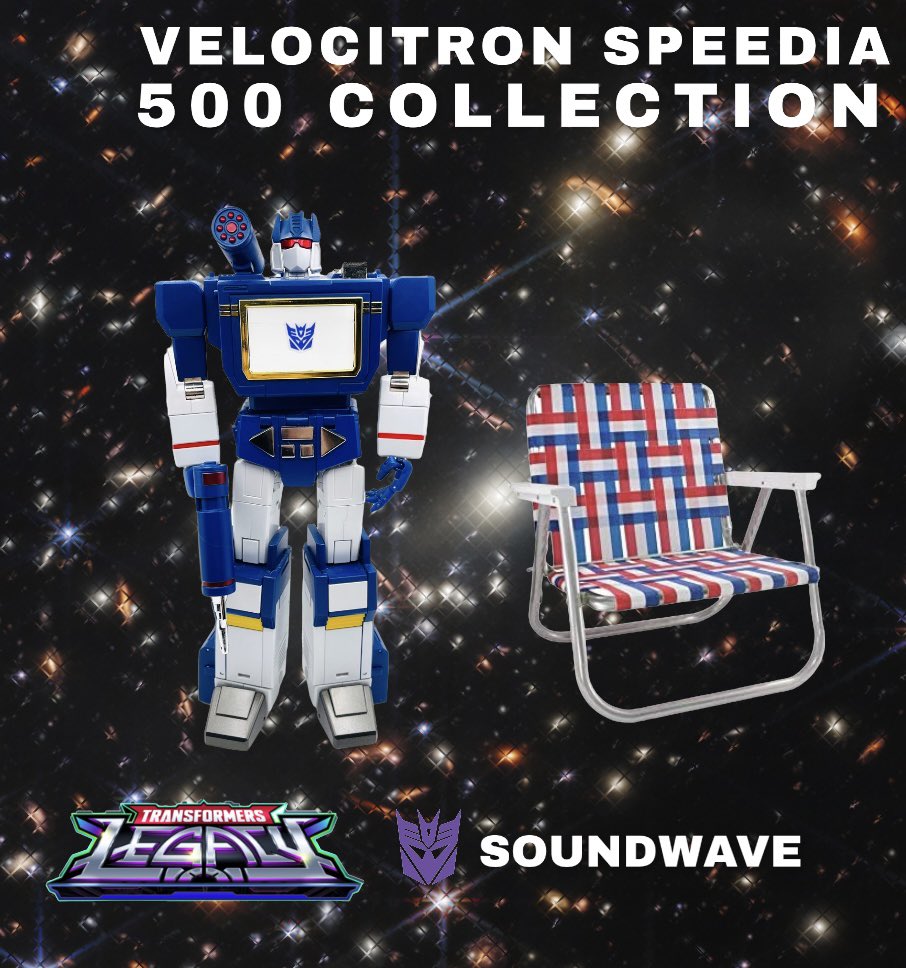 SpringerWrecker's tweet photo. In hand pictures of Velocitron Speedia voyager G3 #Soundwave
He plans to chill while the interesting and cool bots race to their limits in the 500. Don’t miss one wreck! This chair is great for any bot that wants to sit.
#Transformers
#Digitrash
#Macadamn
Pics by @tfsw84 https://t.co/bz7keyYD73