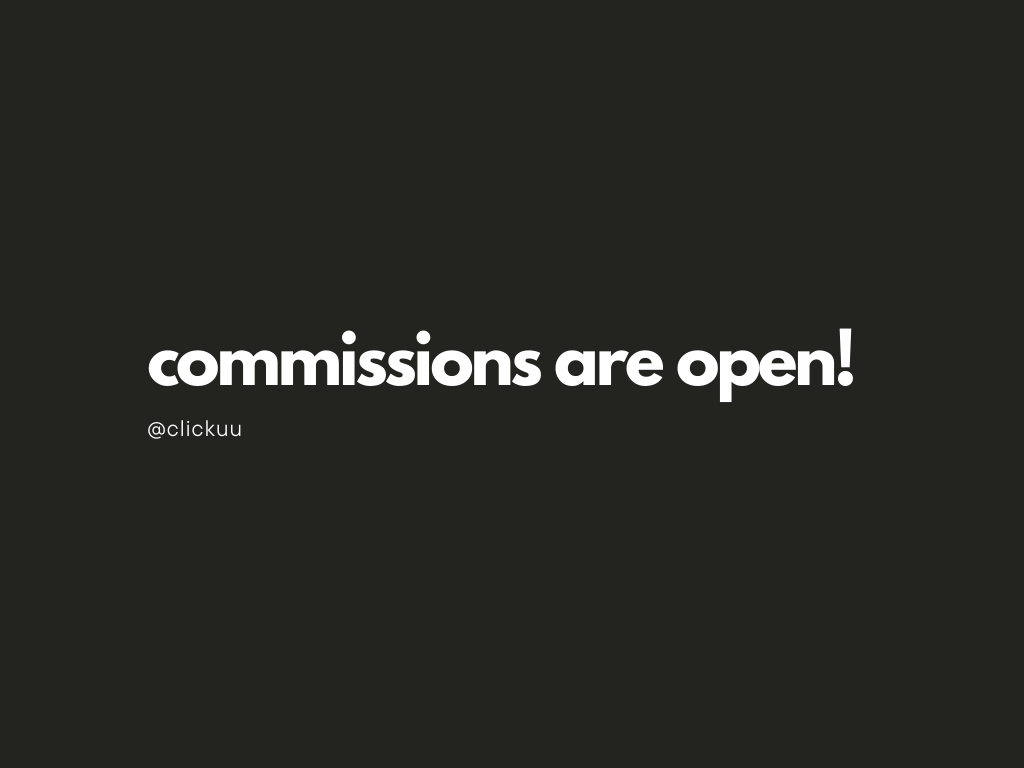 [RT 💖]
COMMISSIONS OPEN

Hello, I'm opening 5 slots for art commissions! Please feel free to check it out 😊

Links and details will be in the replies 