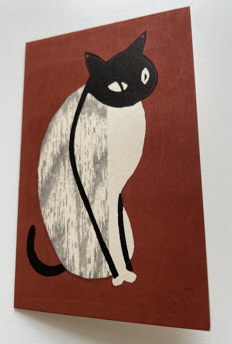 SarahBlick3's tweet photo. One more Kiyoshi Saito cat -- the expression is priceless! https://t.co/HazAugd3bN