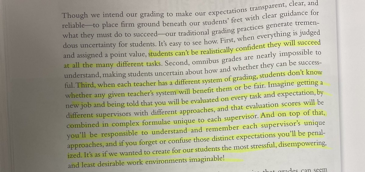 chrisclinewcps's tweet photo. Love this analogy in Grading for Equity by Joe Feldman. Do our grading practices (long engrained in traditional practices) disengage &amp; disempower students? #wcpsmd #edchat https://t.co/AUg1Cga9Yk