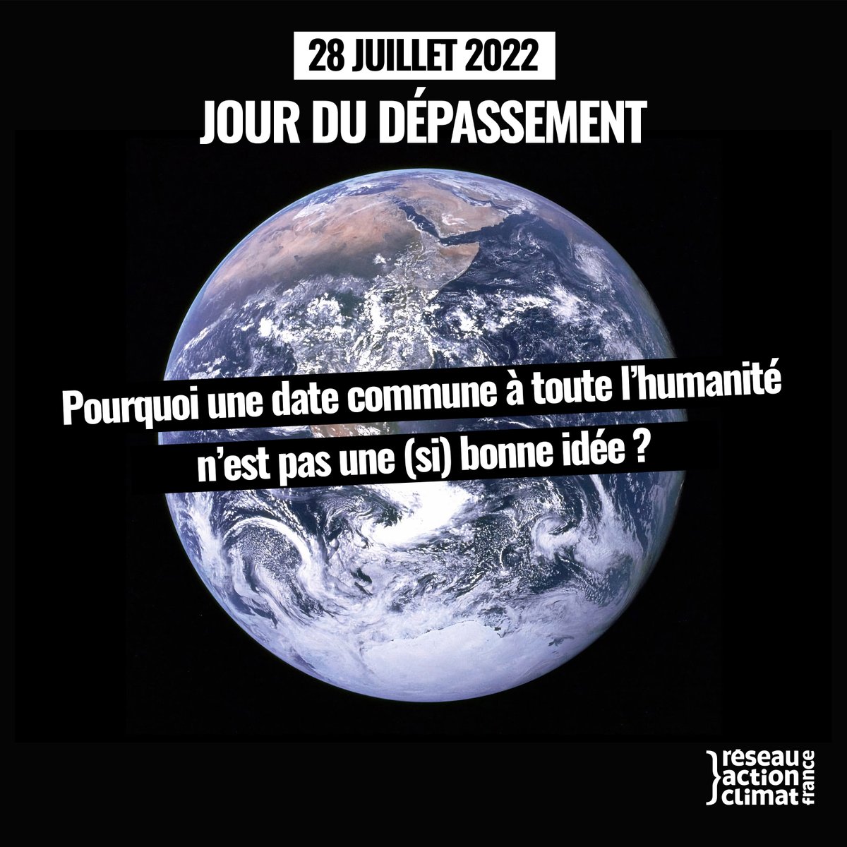 RACFrance's tweet photo. Aujourd'hui arrive le #jourdudepassement où on a consommé toutes les ressources que la Terre rend disponible en 1 an.
Si toute l'humanité vivait et consommait comme les Français, ce jour serait le 5 mai.
 
Voilà pourquoi on questionne un jour de dépassement commun à l’humanité ⬇️ https://t.co/FODYVpnL1t