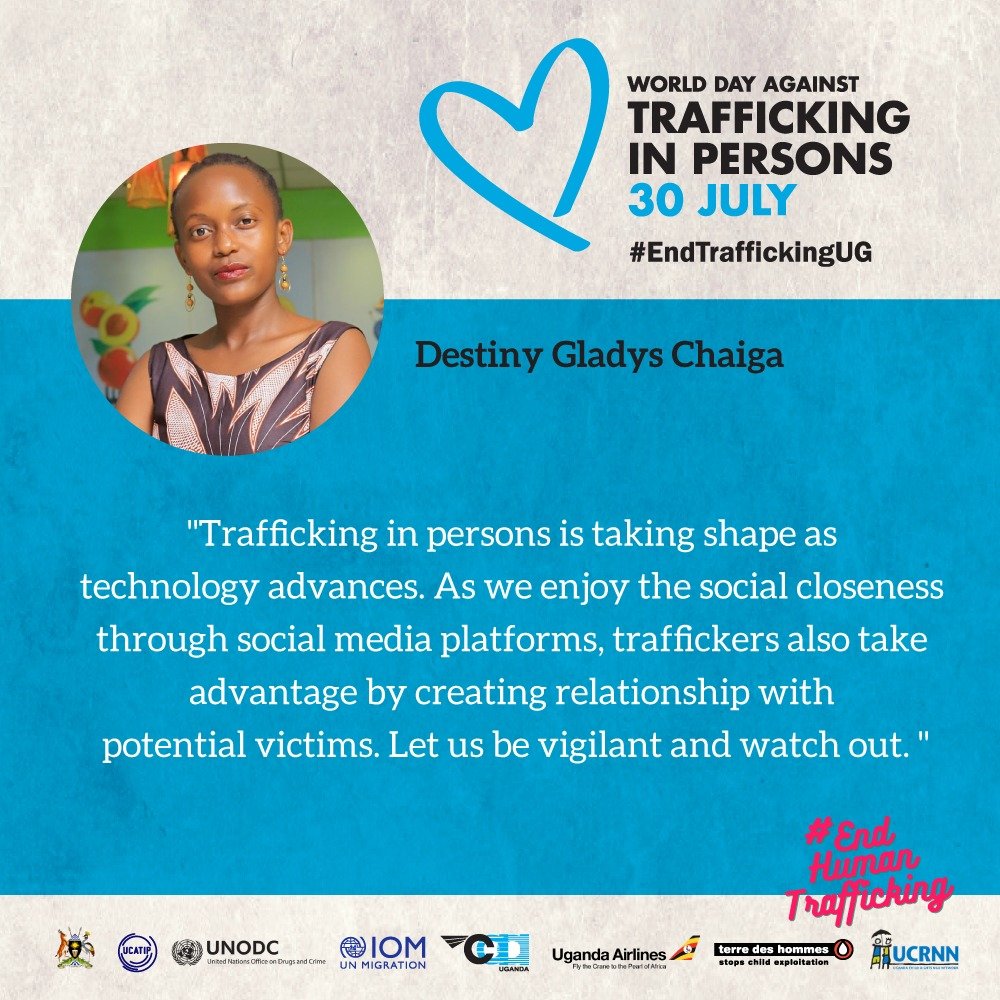 Igoye Young Professional Mentorship Institute (@ypmp_ug) on Twitter photo With social media in every "household", We need to be so vigilant and take note of online human traffickers. You and anyone around you can become victims.
Be careful and take the lead to end the Vice.
<a href="/ChaigaDestiny/">Destiny Gladys Chaiga</a> <a href="/timo_ug/">TIMOTHY ORIGUMISIRIZA</a> <a href="/opotaAsiimwe/">Asiimwe joshua Opota π¨βππ¨ββοΈ</a> <a href="/ProfBen16/">Prof Ben</a> <a href="/MukisaPhiona3/">Mukisa Phiona</a> <a href="/AgnesIgoye/">Agnes Igoye</a> With social media in every "household", We need to be so vigilant and take note of online human traffickers. You and anyone around you can become victims.
Be careful and take the lead to end the Vice.
<a href="/ChaigaDestiny/">Destiny Gladys Chaiga</a> <a href="/timo_ug/">TIMOTHY ORIGUMISIRIZA</a> <a href="/opotaAsiimwe/">Asiimwe joshua Opota π¨βππ¨ββοΈ</a> <a href="/ProfBen16/">Prof Ben</a> <a href="/MukisaPhiona3/">Mukisa Phiona</a> <a href="/AgnesIgoye/">Agnes Igoye</a>