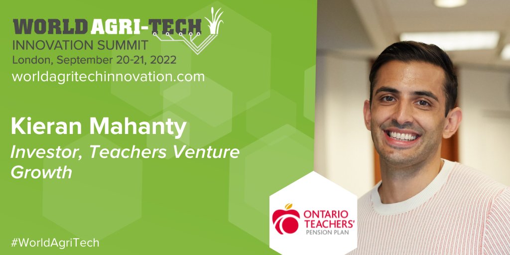World Agri-Tech (@worldagritech) on Twitter photo Kieran Mahanty returns to <a href="/WorldAgriTech/">World Agri-Tech</a> as an Investor for Teachers Venture Growth, <a href="/OTPPinfo/">Ontario Teachers' Pension Plan</a>
He's joining the conversation on financing the #greentransition in food and agriculture at the summit in London.
Who else is coming? Find out at worldagritechinnovation.com/agenda Kieran Mahanty returns to <a href="/WorldAgriTech/">World Agri-Tech</a> as an Investor for Teachers Venture Growth, <a href="/OTPPinfo/">Ontario Teachers' Pension Plan</a>
He's joining the conversation on financing the #greentransition in food and agriculture at the summit in London.
Who else is coming? Find out at worldagritechinnovation.com/agenda