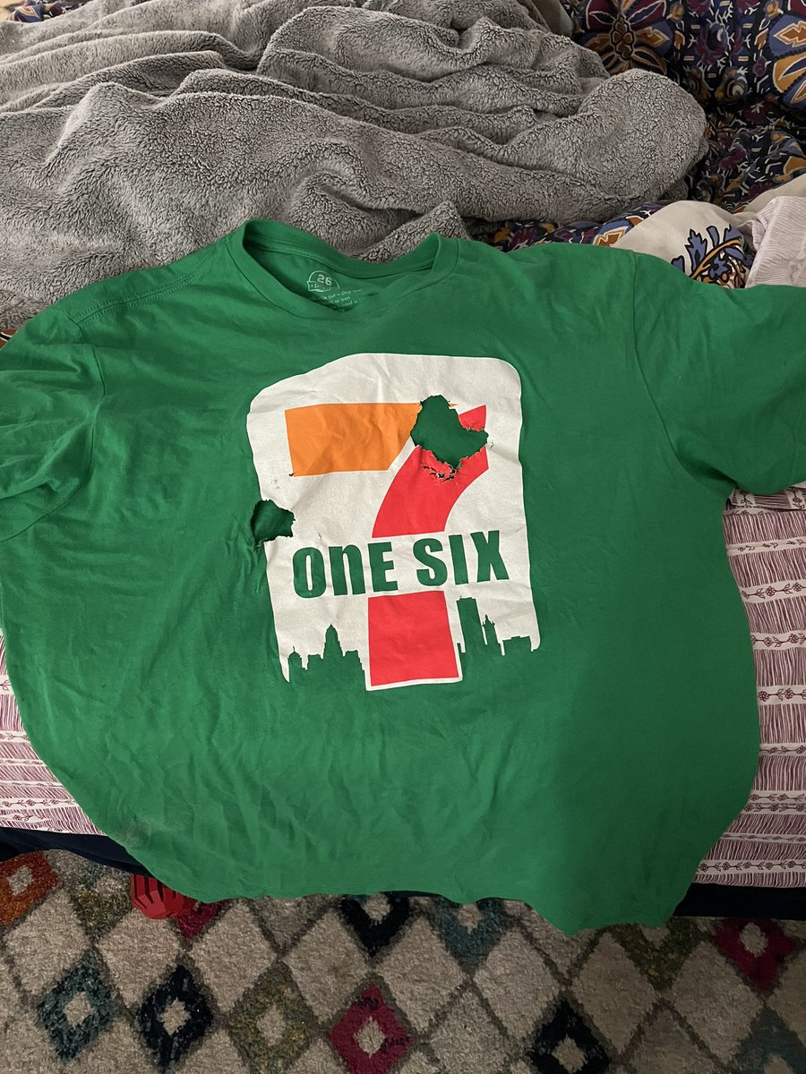 LakeCityPhoto's tweet photo. My dog thinks it’s time for this @26shirts to be re-released. I still think this one had plenty of life. 🥺 I am begging you to please open the archives. #mydogatemyshirt #noreally https://t.co/hQeOuKQIcU