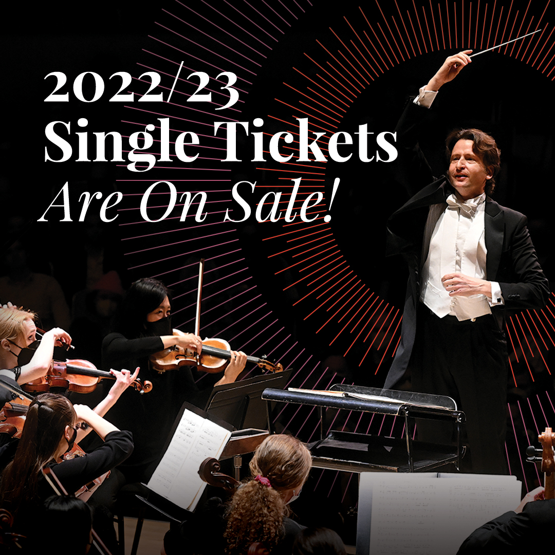 Our 2022/23 single tickets are now on sale! 🎟 🎉 

From Beethoven's 5 and Mozart's Requiem to Frank &amp; Ella, pick your favourite concerts this season and join our hundred-year celebrations! Tickets start at $29 (Relaxed Performances only $17).

TSO.CA/Concerts