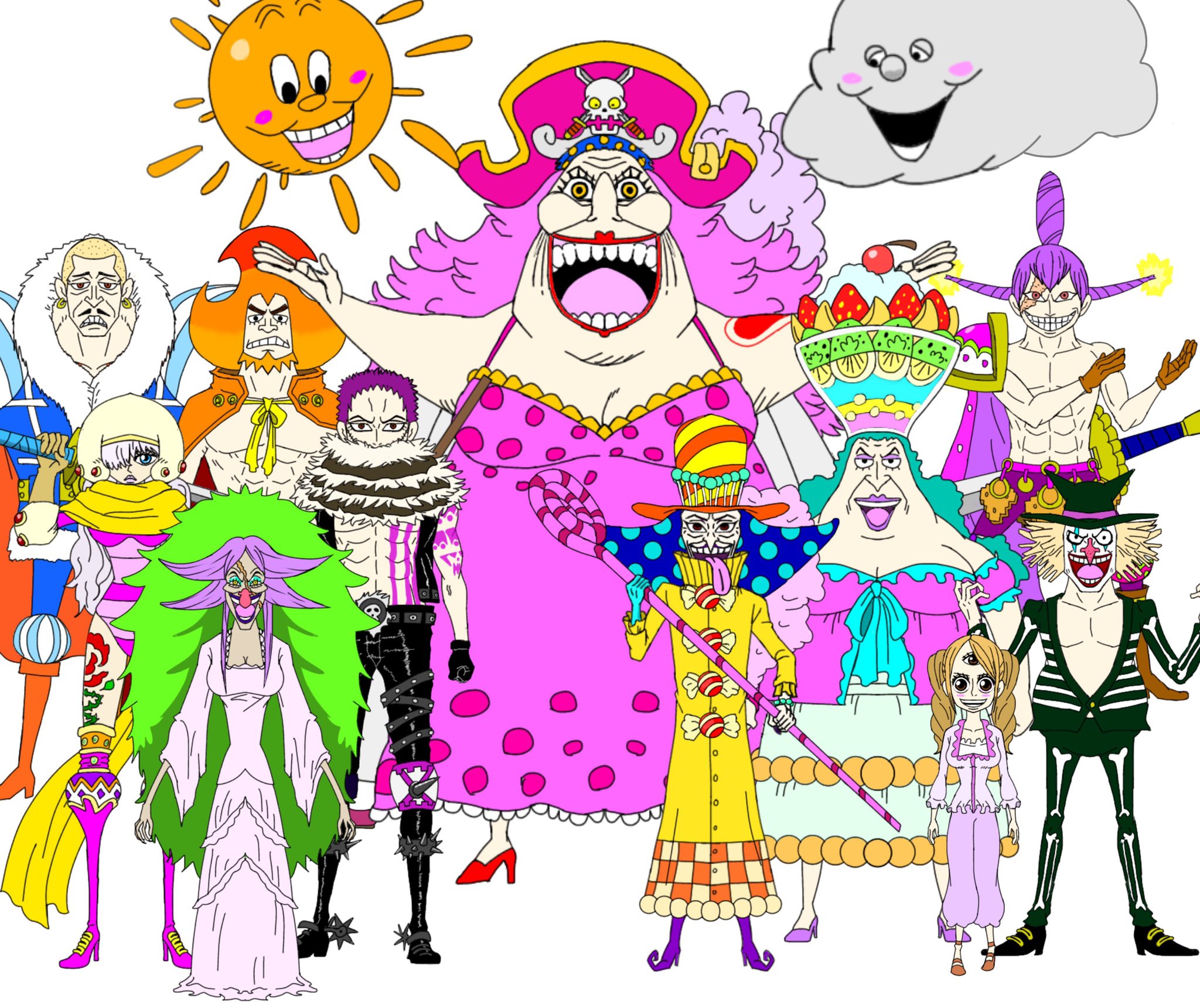 マルコロー ビッグマム海賊団 家族が多すぎるので一先ずここまでで ワンピース ワンピースイラスト ワンピース好きな人と繋がりたい T Co Wauxhbwj8l Twitter