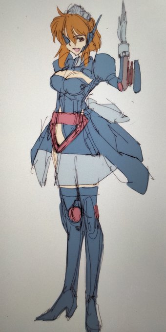 ライバルメイドロボ娘さん
イメージ固めの纏めというかスカートの丈が違うくらいですが
あと内蔵火器以外に長物の銃も似合いそうかな?とバランス取ろも兼ねて描いてみました(◍•ᴗ•◍) 