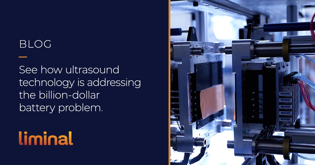 LiminalInsights's tweet image. Why is #batteryanalytics so important? #EV battery reliability and safety is a billion-dollar problem that will continue to grow as production scales at unprecedented rates and costs rise."See how ultrasound is addressing costly battery problems: bit.ly/3zfjFUv