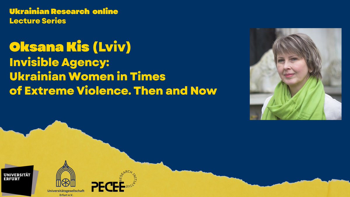 Oksana Kis (Lviv): "Invisible Agency: Ukrainian Women in Times of Extreme Violence Then and Now." Watch the most recent addition to our series Ukrainian Research Online at youtu.be/Wce54OQWebA