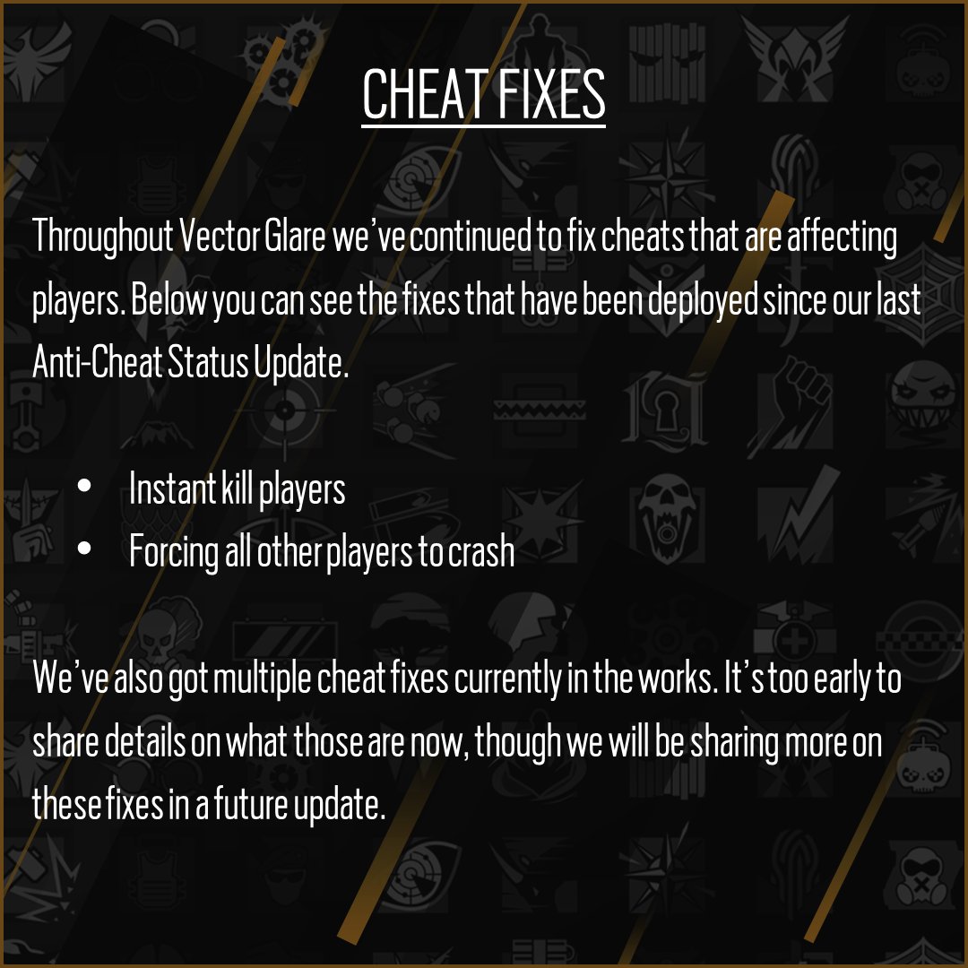 Rainbow Six Siege on Twitter "Since our last update we’ve fixed a