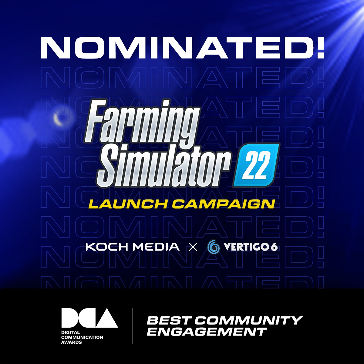 Machtig mooi! 👨‍🌾

De #FarmingSimulator22 Launch Campaign van Koch Media Benelux en <a href="/VertigoSix/">Vertigo 6 - Best agency in Europe</a> staat op de shortlist van de @DigitalC_Awards in de categorie Best Community Engagement. 🎉