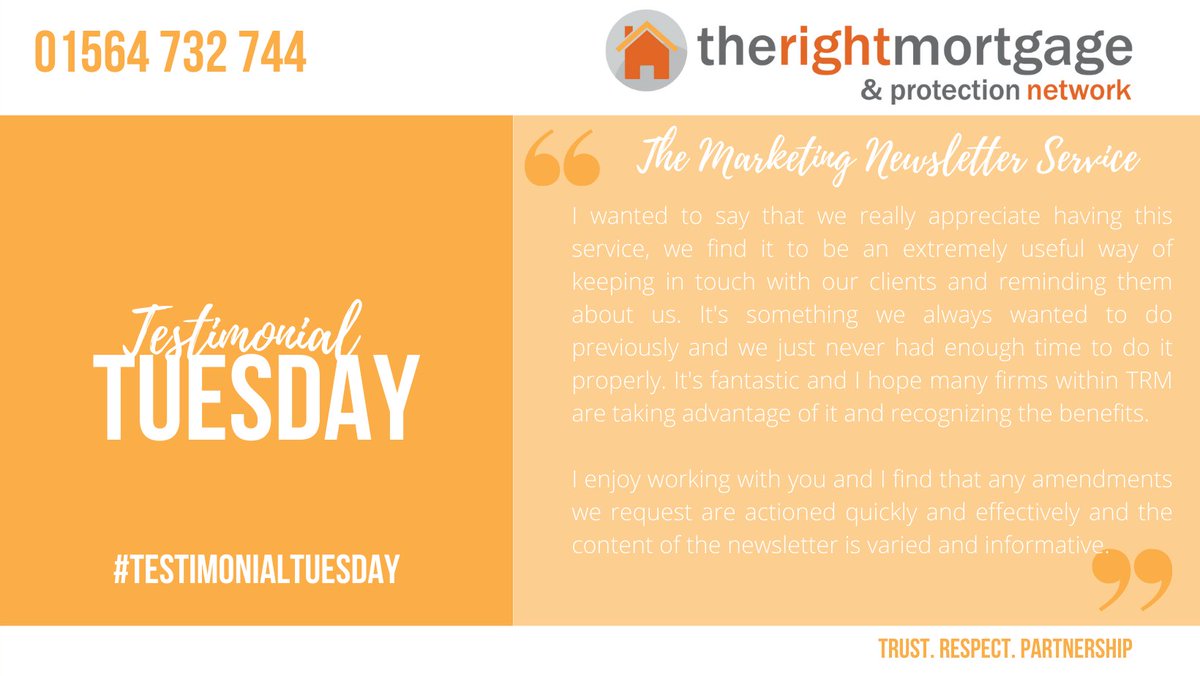 Have you considered outsourcing your marketing? How about utilising the team already familiar with your business and it's goals? 

Make the most of your network with our Email Marketing Newsletter Service. Find out more and sign up today >> rightmortgageadviser.com/your-business/…