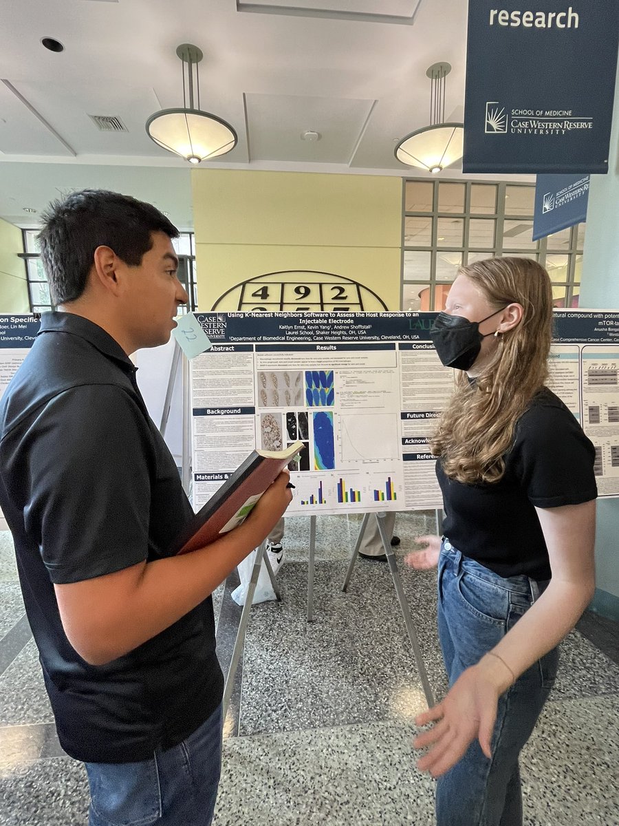 caseccc's tweet photo. Super smart high schoolers from across @CityofCleveland show off their STEM skills @caseccc SEOP & YES poster session. #cwru #casesom #CancerResearch #StemEducation https://t.co/EvdpTTYWcP