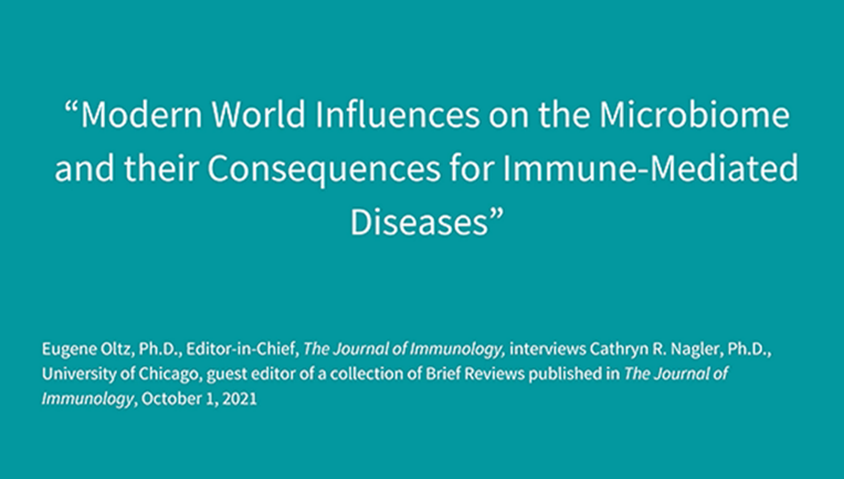 Hi #AAICourses2022 @ImmunologyAAI! After hearing the lecture today by @CathyNagler on the #microbiome in immunity, you might like to check out our short #JI_Spotlights episode featuring discussion on the recent related #J_Immunol #BriefReview collection | vimeo.com/637888481