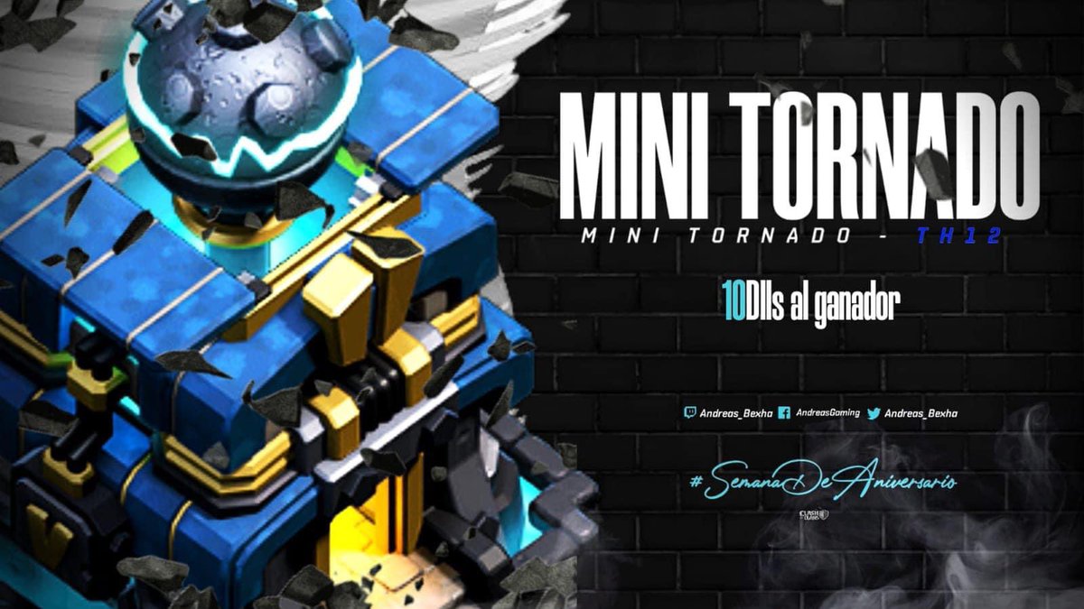 🔥Jueves 28 de Julio🤪
 😁Mini Tornado 🌪 
🛑Th12⏳8pm🇲🇽
🤑🤑$10dlls al Ganador 🏆 
📌Inscripciones vía Discord 👇🏽
🛑discord.gg/5jSYFwVe
🔅Los espero en mi página 👇🏽
🔵FB facebook.com/andreasbexha22/
🟣 twitch.tv/andreas_bexha
Gracias Águila 🤭por el patrocinio🫶🏾
