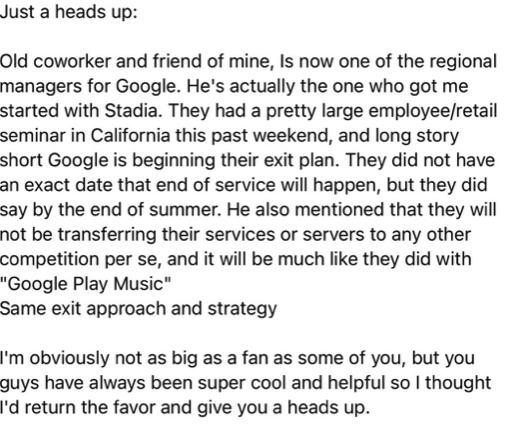 Killed by Google tweet media