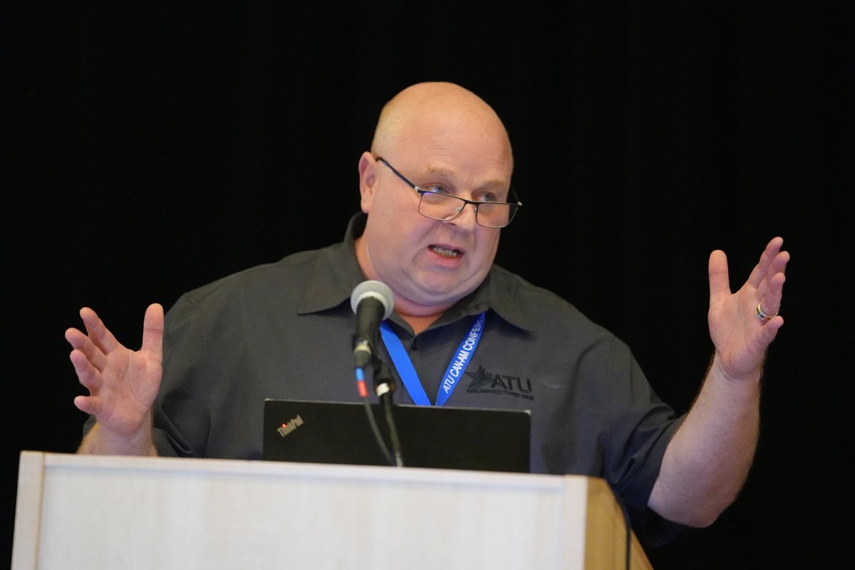 atu_canada's tweet image. Yesterday, ATU Canada President John Di Nino addressed the CAN-AM conference delegates on legislative changes and the importance of political action in Canada and the USA. He also endorsed Eric Tuck as he seeks election in Hamilton, Ontario as a Ward 4 Candidate.  Good luck Eric!