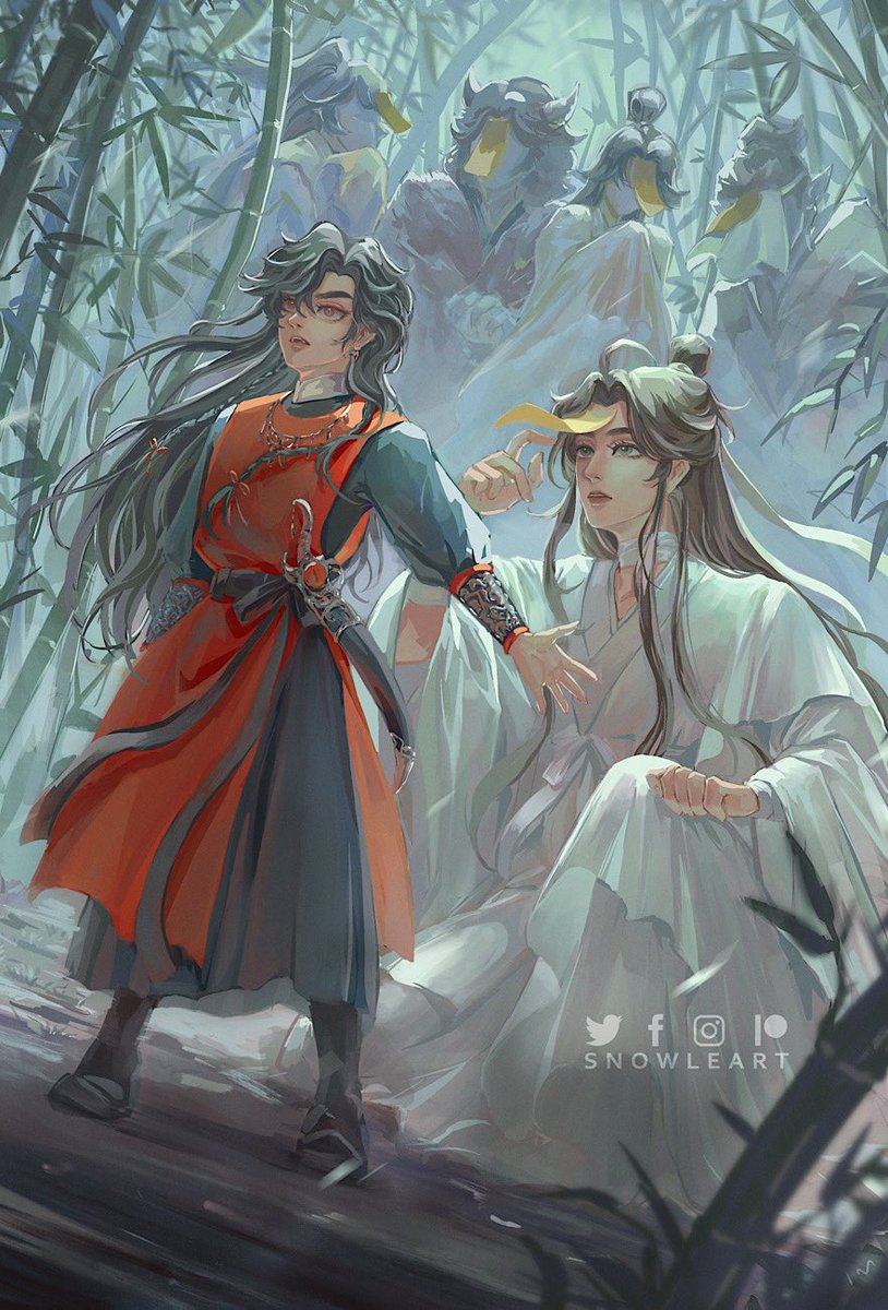 SnowLeArt's tweet photo. “Do NOT touch my puppet”—— Hua Cheng.
Anyone remember this scene from the book? 🦊🐰
👇👇👇
Hi-res image  &amp;  phone  wallpaper: https://t.co/yhTmIR2liP
#TGCF #天官赐福 #HuaCheng #花城 #HeavenOfficialsBlessing  #mxtx #xielian #hualian #谢怜 #boylove https://t.co/C804Gv2oBM