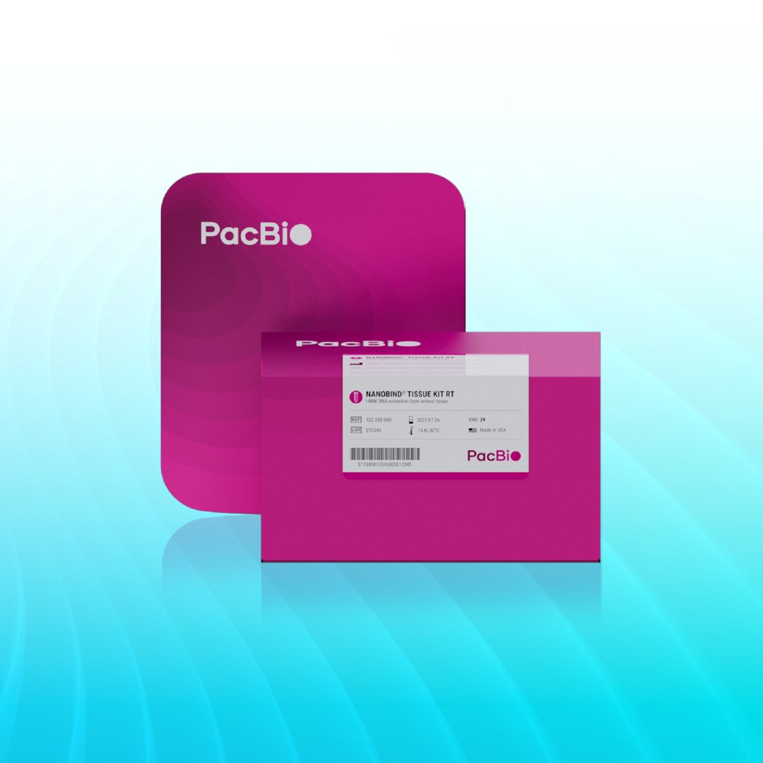 PacBio's tweet photo. NEW: Improvements to our Nanobind DNA extraction kits will save you money and maximize your #HiFisequencing yields. Check out these exciting updates and take a look at our new packaging: https://t.co/HeRA7xwe4Z #PacBio https://t.co/Y3MLvwk3Rs