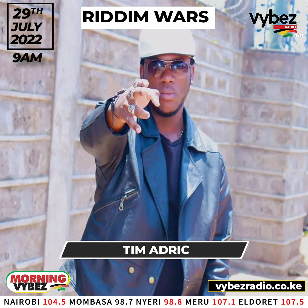 tim_adric's tweet photo. Hey catch Tim Adric live tomorrow morning from 9am in the Riddim Wars on Vybez Radio Ke...Still #artofbadniz #kleenshotrecords #kleenshotempire #dancehall #riddimwars #vybezradio🔥🔥🔥🔥🔥🇰🇪🇰🇪💯 https://t.co/g4tFf3DFyi