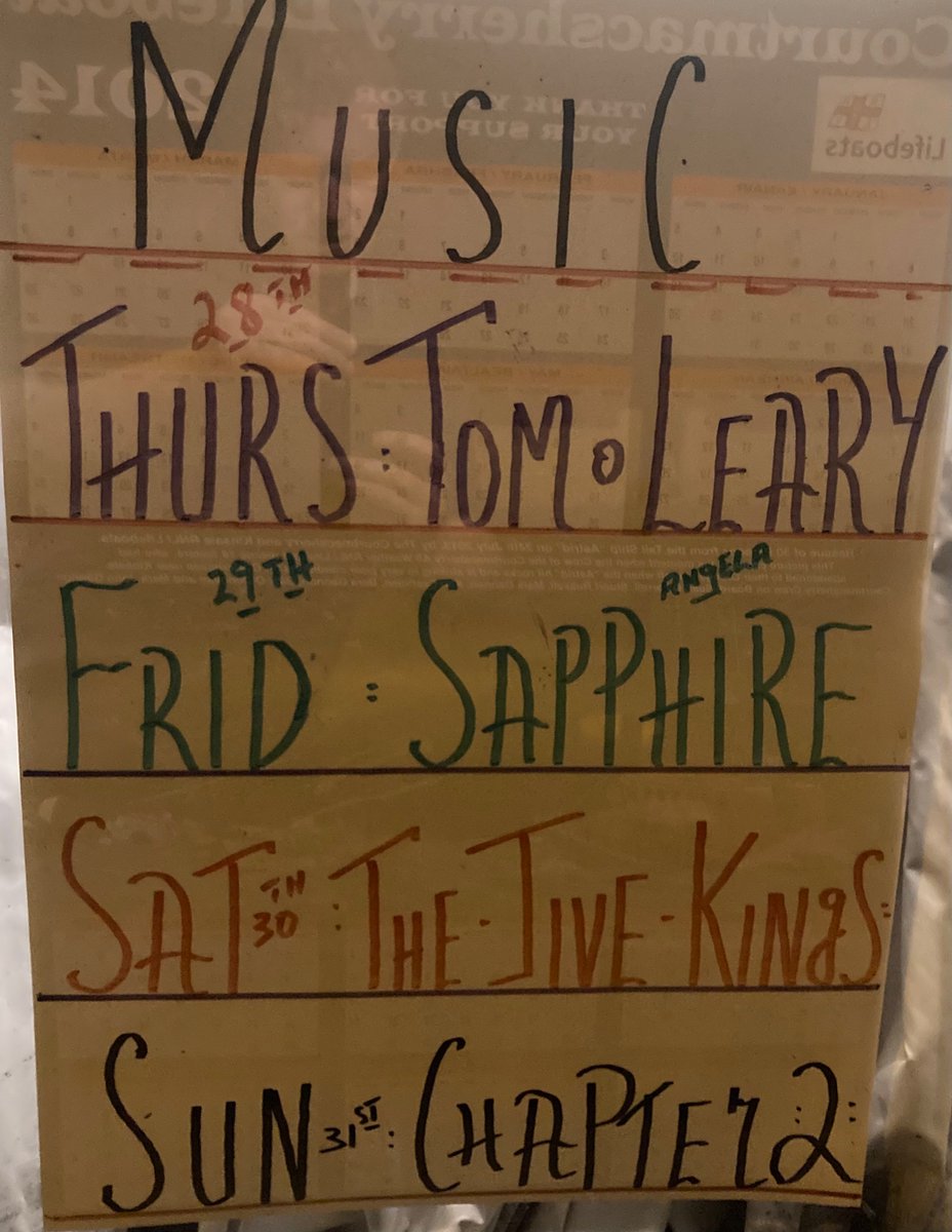 ACourtmacsherry's tweet photo. LiveMusic starts tonight & for all 3 nights of #AugustWeekend
🩸Tom O Leary
🩸Angela Ryan SappHire
🩸Jive Kings
🩸Chapter 2
Courtmacsherry festival
Regatta Day Saturday & #FireWorks Sunday night https://t.co/EpzDf25vLV