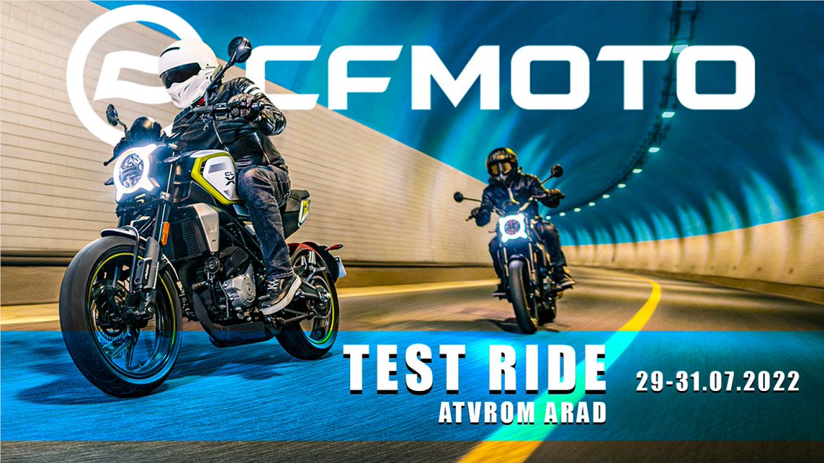 atvromro's tweet image. CARAVANA CFMOTO ajunge în Arad pe 29 Iulie 2022.
Dacă eşti pasionat de motociclete, vino să testezi cele mai noi motociclete din gama CFMOTO

Înscrie-te acum la RIDE TEST:
lnkd.in/eC9NZ-VK

#Moto #RideTest #Arad #atvrom #caravanacfmoto #datecunoi #pedouaroti
