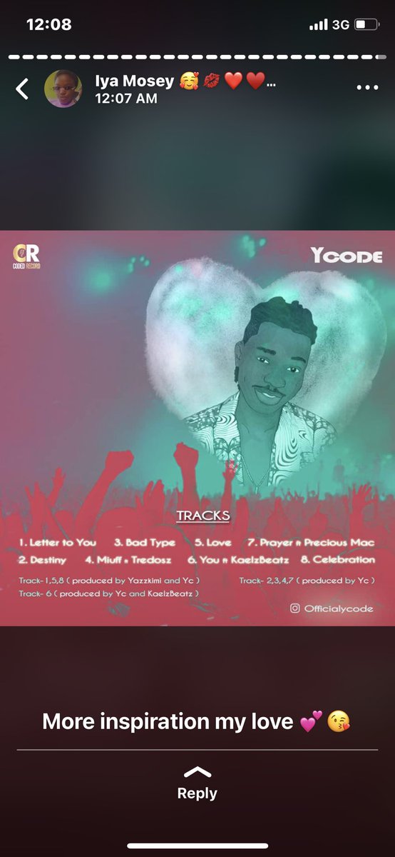 Officialycode's tweet image. Ycode First Ep now out, titled Love&amp;amp;DestinyEp (TTW) featuring @AmTredosz @_preciousmac_ @sirkael  link below lets Stream,Repost &amp;amp; Tag your favourite artist
@Olamide @MAVINRECORDS @davido @DayoAmusa @SeyiVibez @BellaShmurd_a @BNXN @Pheelz @SympLySimi #greatness 
#jahblessings
💖