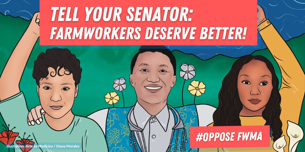 The Farm Workforce Modernization Act will set back farmworkers’ rights for generations. It expands the harmful H-2A program and ties citizenship to exploitation. The clock is ticking, please make a call to your Senator today &amp; urge them to oppose this bill bit.ly/NoToFWMA