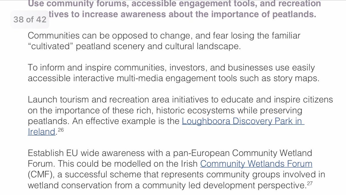 Dr. Kate Flood (@irishboglife) on Twitter photo A new #peatlands report featuring <a href="/CarePeat/">Care-Peat</a> with policy recommendations & at a glance guidance including a pan-European community forum for wetlands & peatlands modelled on <a href="/forum_wetlands/">Community Wetlands Forum</a> and its grassroots action! @scohaboy <a href="/abbeyleixbog/">Abbeyleix Bog</a> Engage, inspire AND support communities A new #peatlands report featuring <a href="/CarePeat/">Care-Peat</a> with policy recommendations & at a glance guidance including a pan-European community forum for wetlands & peatlands modelled on <a href="/forum_wetlands/">Community Wetlands Forum</a> and its grassroots action! @scohaboy <a href="/abbeyleixbog/">Abbeyleix Bog</a> Engage, inspire AND support communities