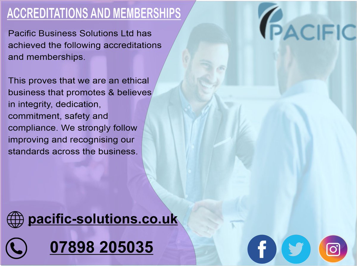 ACCREDITATIONS AND MEMBERSHIPS 🤝

Pacific Business Solutions Ltd has achieved the following accreditations and memberships. This proves that we are an ethical business that promotes and believes in integrity, dedication, commitment, safety and compliance.