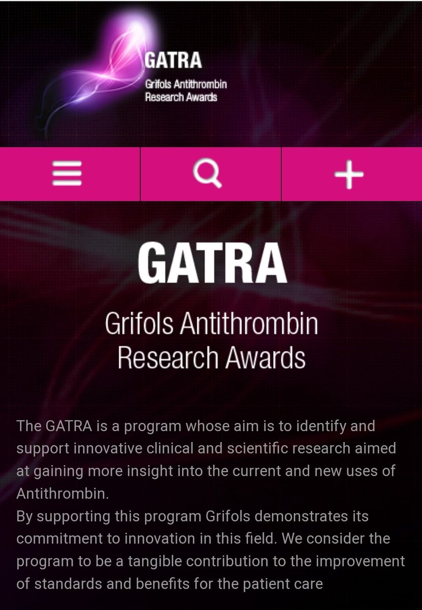 crh_MoralesIMIB's tweet photo. La @FundacioGrifols ha comunicado el resultado del Premio Internacional #GATRA al mejor proyecto internacional sobre Antitrombina. Irene Martínez de @crh_MoralesIMIB ha conseguido este relevante galardón por “Papel antitumoral de la Antitrombina en el glioma multiforme” 👏👏👏👏 https://t.co/BSFkjFa7uC