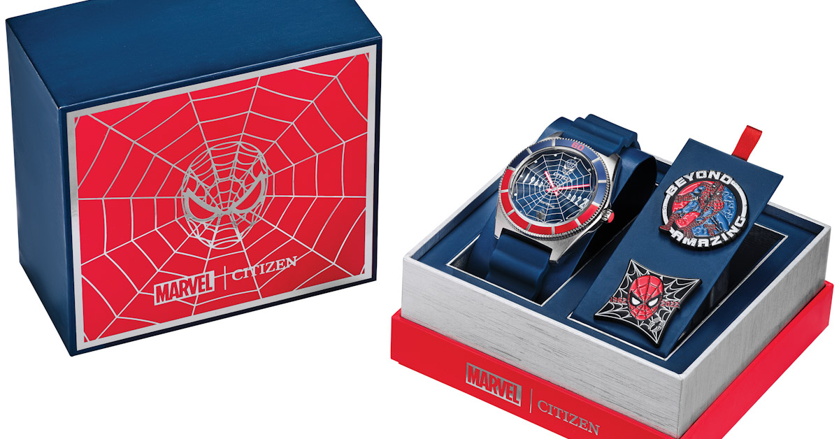 NerdApproved's tweet photo. Spider-Man 60th Anniversary Limited Edition Citizen Watch Launches on August 1st https://t.co/1IccnsVYnW https://t.co/fP7aDFiEze