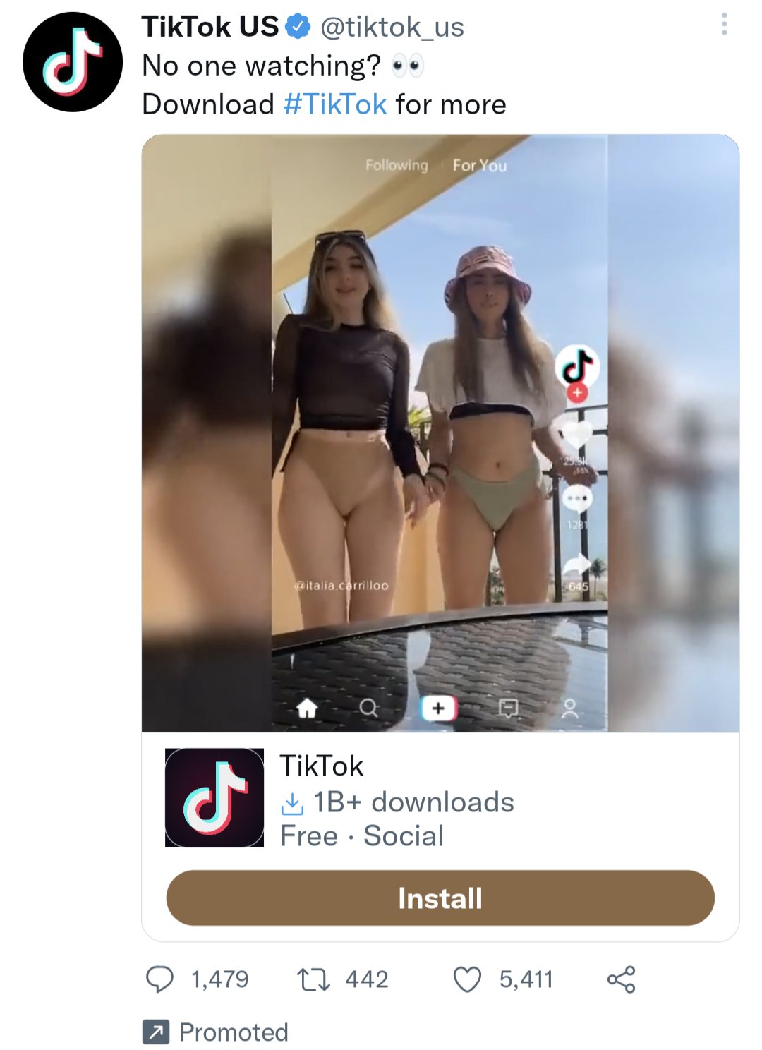 typewriter sinking into the sea on X: Why is TikTok sexy girls available  in your digital towning me?  / X
