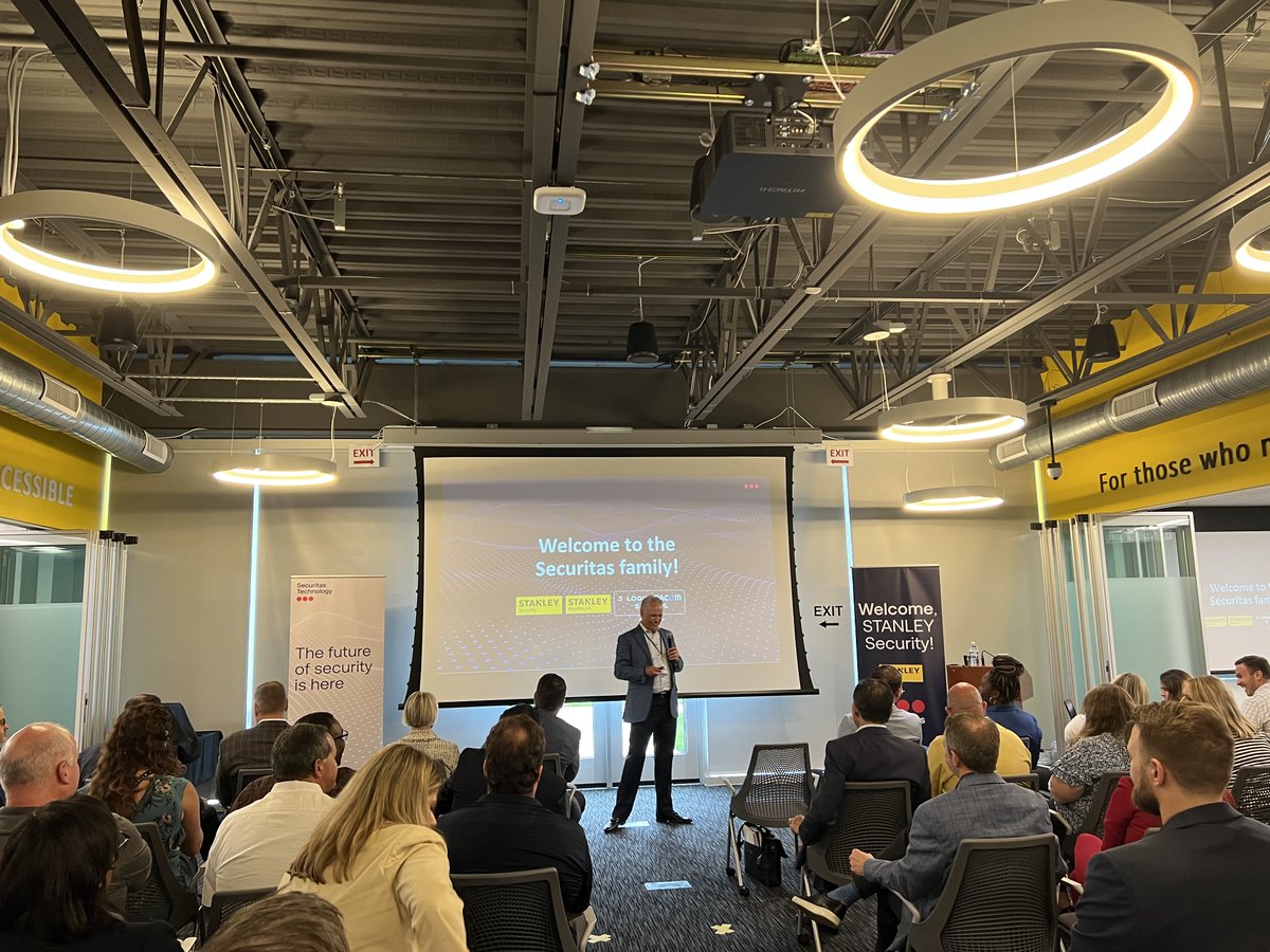 SecuritasESInc's tweet photo. This week Tony Byerly, Global President Securitas Technology & the leadership team kicked off our Roadshow. 🎉 The team will be meeting with colleagues across the globe for an official warm welcome. Our journey together has begun! 🥳 #OneSecuritas #SecuritasTechnology https://t.co/AJiAWif5nc