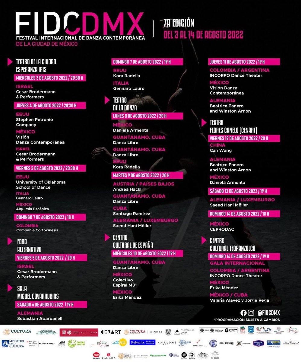 FIDCDMX's tweet image. La cartelera oficial para esta séptima edición del #fidcdmx 2022       Boletos ya a la venta en taquilla y en ticketmaster.