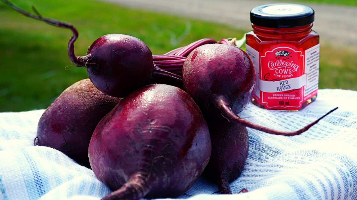 We’re not sure if you realize but we don’t use any food dye in our products, and to get that beautiful red color in our red and hot pepper jelly we actually use a dried beet powder. Only a very little amount, it doesn’t take much to give that beautiful vibrant color!