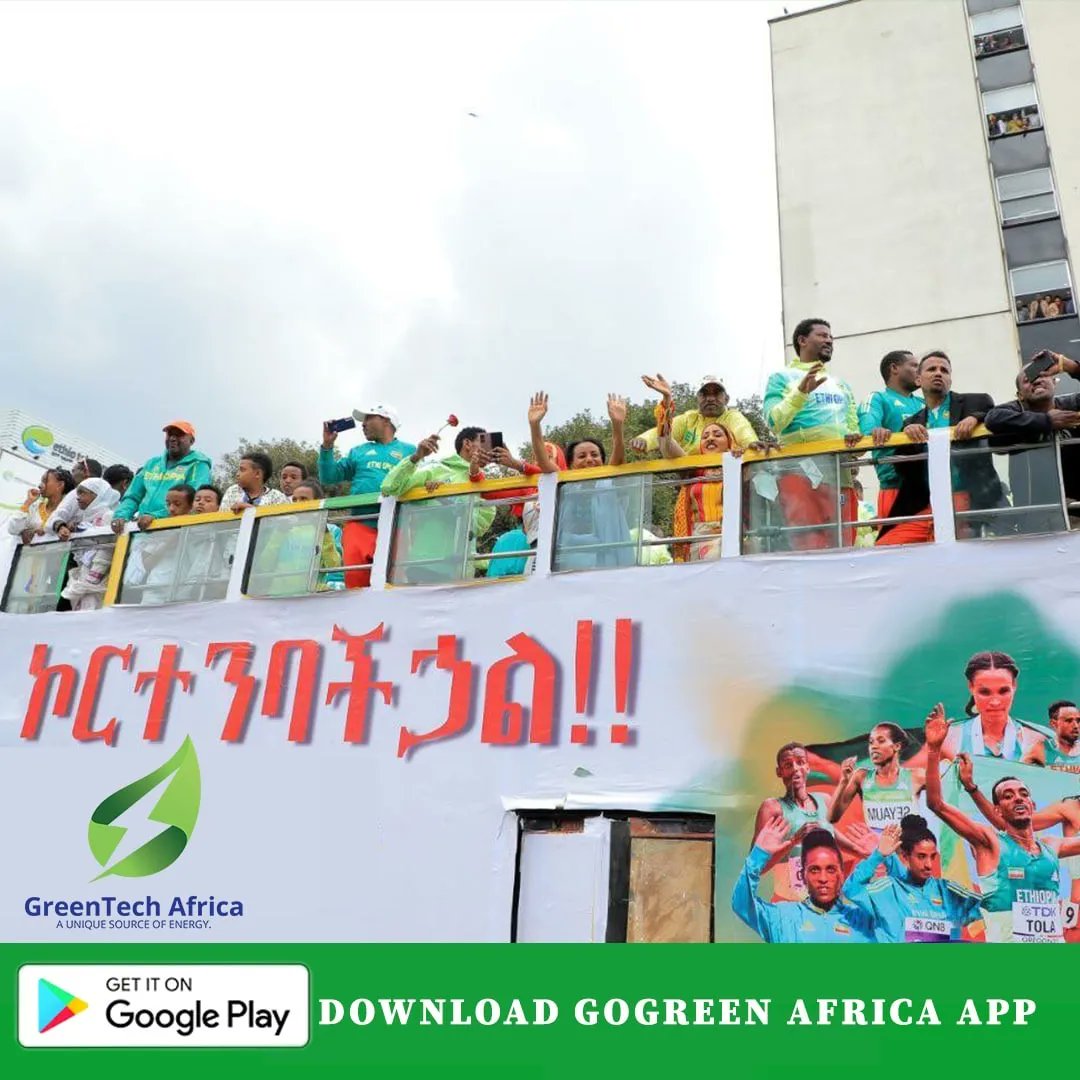 GoGreenAfri's tweet photo. ጀግኖች አትሌቶቻችን እንኳን በድል ተመለሳችሁ!
We are excited to be part of the Ethiopian Champions welcoming event! We are proud of you!
#ethiopian #Olympic #champions #africa #atlets #green #tech #technology #eletric #vehicles #ev #transportation #fastcharging #gogreen https://t.co/Q8HYER9iht